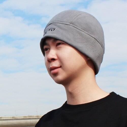 Outfly Unisex Skullcap Polar Fleece Skullies Cap Beanie Hats Cotton Liner Men and Women Winter Running Hat