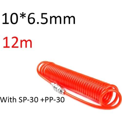 PU Spring Air Pipe Air Compressor Gas Line Pneumatic High Pressure Telescopic Hose Spiral Air Pipe Steam Pipe With Joint