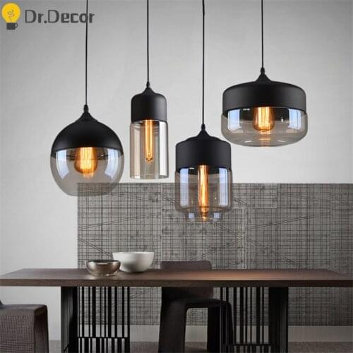 Post-modern Led Pendant Lights Lighting Nordic Glass Pendant Lamp Kitchen Dining Room Cafe Hanging Lamp Home Deco Light Fixtures