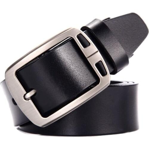 Casual Male Vintage Strap Top Quality 100% Genuine Leather Men Belt Luxury Designer Belts Cowskin Alloy Buckle