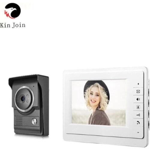 Security Intercoms 7 Inch Wired Video Doorbell Door Phone Entry System Smart Home 1-Camera 1-Monitor