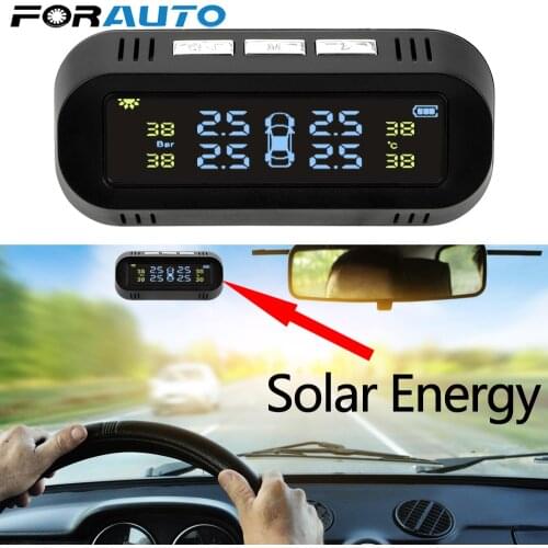 TPMS Car Tire Pressure Alarm Monitor System Solar tpms wireless Sensor Monitoring 4Wheel External Internal Tyre Pressure Sensors