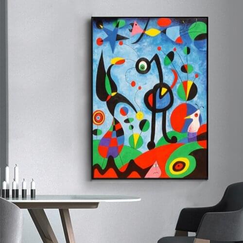 The Garden 1925 By Joan Miro Famous ArtWork Reproductions Abstract Canvas Paintings Wall Art Pictures for Living Room Home Decor