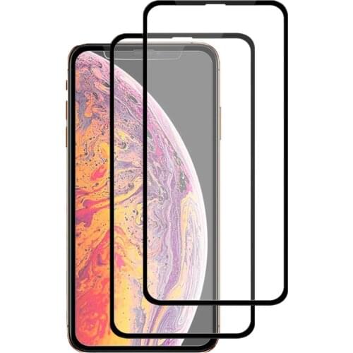 2Pcs iPhone XS MAX XR X Full Cover Tempered Glass Screen Protector Protective Film for iPhone 11 Pro Max 6 6s 7 8 Plus 5 5S SE