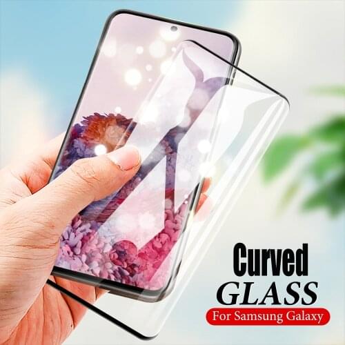 For Samsung Galaxy S21 Ultra 5G S20 9H Hardness Full Cover Curved Tempered Glass For Samsung S21 S20 Ultra Plus Screen Protector