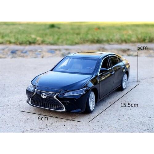 1/32 Jackiekim For Lexus ES300h ES300 Diecast Model Car Toys Gift Sound light Pull back Black/White/Blue