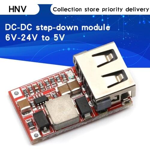10PCS Fine 6-24V 12V/24V to 5V 3A CAR USB Charger Module DC Buck step down Converter 12v 5v power supply module