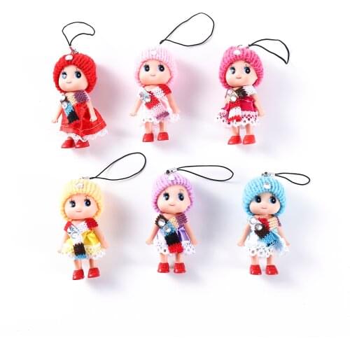 4pc NEW Kids Toys Soft Interactive Baby Dolls Toy Mini Doll 8 CM For Girls