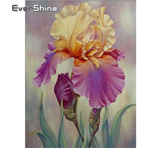 Evershine Diamond Painting Flowers Full Drill Diamond Mosaic Cross Stitch Floral Diamond Embroidery Sale Crystal Beaded Painting