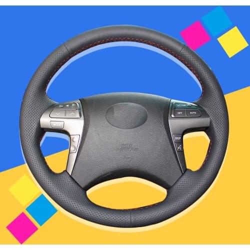 Auto Braid On The Steering Wheel Cover for Toyota Highlander 2008 2009 2010 2011 2012 2013 2014 Camry Hand Stitched Car Covers