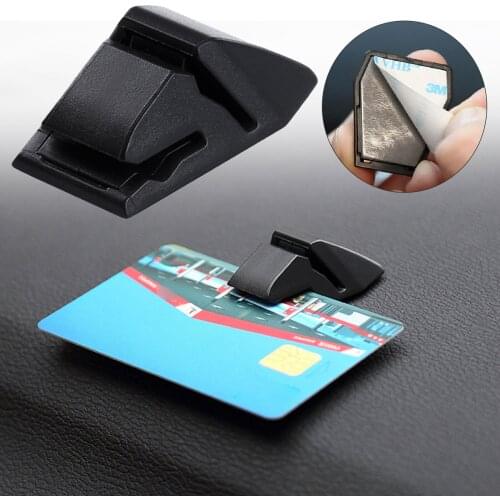 Portable Dual Card Slots Auto Fastener Card Bill Holder Car Parking Card Clamp Desktop Stand Vehicle Card Fixed Holder Clips