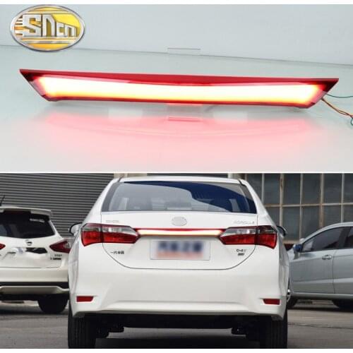 Car LED Rear Fog Lamp Brake Dynamic Turn Signal Reflector Rear Bumper Trunk Tail Light For Toyota Corolla 2014 - 2018