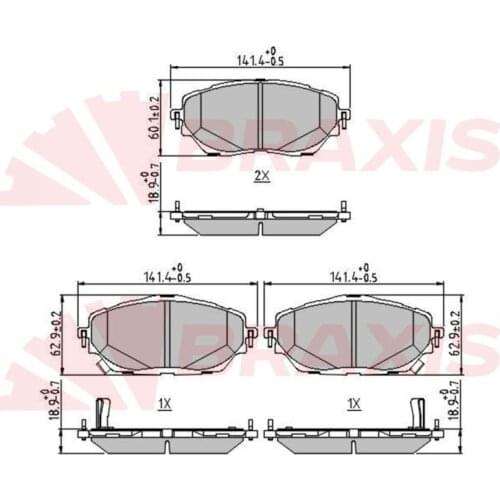 BRAKE BALATASI FRONT C-HR 1.2 1.8 HYBRID 16 04465-F4010