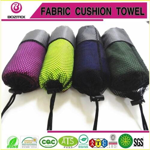 Outdor quick dry microfiber towel yoga towel travelling trip beach towel with mesh bag