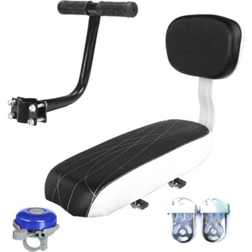 Children Cycling Wide Comfort Faux Leather Bike Bicycle Saddle Seat With Backrest Support Bicycle Accessories Replacement Parts