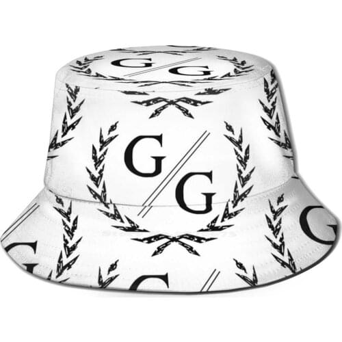 Gg Logo Flat Top Breathable Bucket Hats Gym Fitness Fitnesswear Gymwear Logo Bodybuilding Sports Sportswear