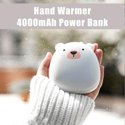 Electric Heater USB Hand Warmer Winter Foot Warming Portable Rechargeable 4000mAh Power Bank Fast Heating Adjustable Home Heater