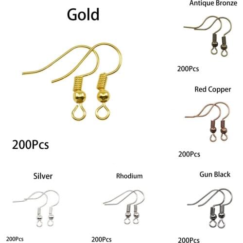 200pcs/lot 20x17mm DIY Earring Findings Earrings Clasps Hook Fittings DIY Jewelry Making Accessories Iron Hook Earwire Wholesale