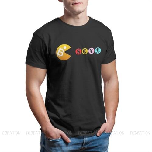 VS Fiat Bitcoin Sign Art Satoshi Nakamoto T Shirt Anime Clothes Crewneck Cotton Graphic TShirt Tops For Men Harajuku Streetwear