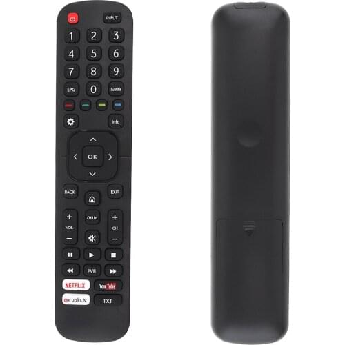 IR 433MHZ Replacement TV Remote Control with Netflix/You Tube Button with 10M Transmission Distance Fit for Hisense EN2X27HS