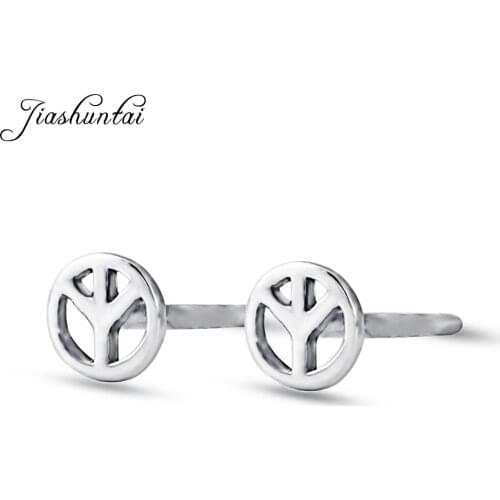 JIASHUNTAI 100% 925 Sterling Silver Tree Stud Earrings For Women Silver Small Cute Earrings Fashion Jewelry