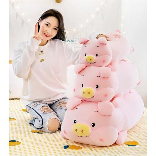 Stuffed Plush Sakura Pig Toys Pillow Kawaii Sleeping Pillow Cute Pig Doll Plush Toy Children Birthday Christmas Present