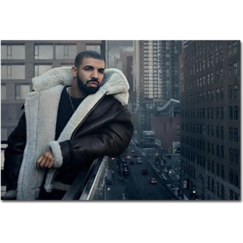 Drake Grammy Rap Hip Hop Music Star Singer-Silk Art Poster Wall Sticker Decoration Gift