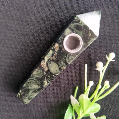 Natural beautiful Malachite quartz crystal mouthpiece