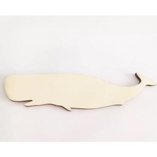 50pcs Dolphin shape unfinished wood craft cutout unpainted