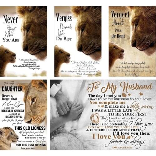 "Never Forget Who You Are" Posters and Prints on Canvas Painting Decorative Wall Art Picture Home Decor