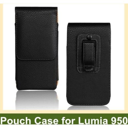 New Arrive Belt Clip PU Leather Vertical Flip Cover Pouch Case for Microsoft Lumia 950 XL/950 Drop Shipping