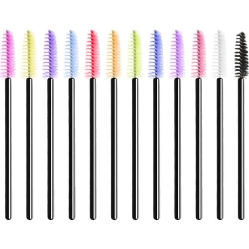 9 Colors Makeup Brushes 1000Pcs/lot Disposable Eyelash Brushes Lash Extension Mascara Applicator Wand Eyes Lip Cosmetics Brush