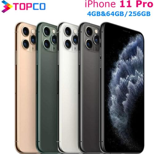Genuine Original Apple iPhone 11 Pro 5.8" 4G LTE 4GB&64/256/512GB A13 Bionic Hexa Core IOS Triple rear cameras 12MP Cell Phone