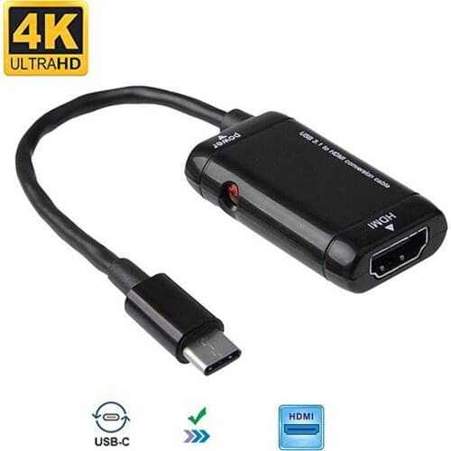 1pcs USB C To HDMI-compatible Adapter 4K 30Hz Cable Type C For MacBook Huawei Matebook USB-C To HDTV Adapter