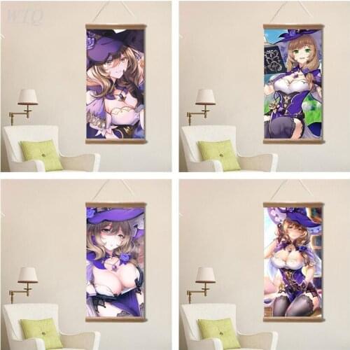 Genshin Impact Poster Sexy Lisa Anime Game Anime Posters Wall Poster Canvas Painting Wall Decor Wall Art Picture Home Decor