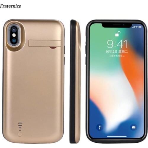 Shockproof Battery Case For iPhone Xs Max Backup Power Bank Charging Cases For iPhone XR X XS Battery Charger Case Stand Cover