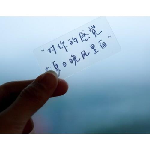 Chinese Writing Style PVC Waterproof Stickers for Scrapbooking Bullet Transparent DIY Journal Stationery