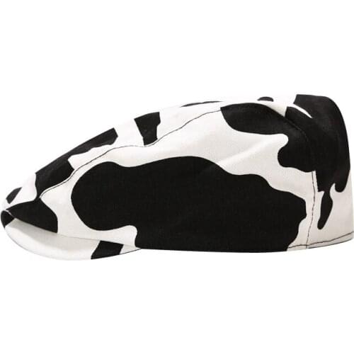 Autumn Winter Fashion Beret Hat Women Lady Cow Print Japanese Painter Hat High Quality Newsboy Caps Femme Girl Elegant Bonnet