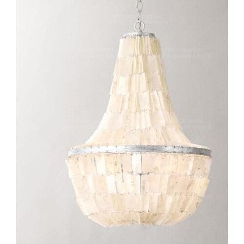 Modern Shell chandelier lighting vintage retro silver chandelier kitchen bedroom living room corridor dining room french style