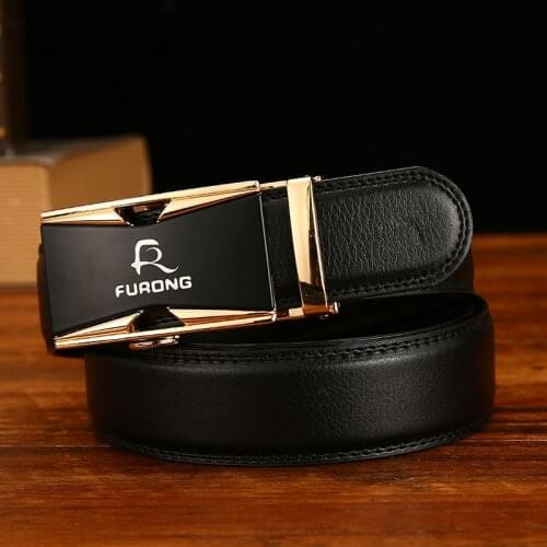 Extra long mens leather belt mens automatic buckle belt long belt large size belt forLarge waistband mens belt FR230-1