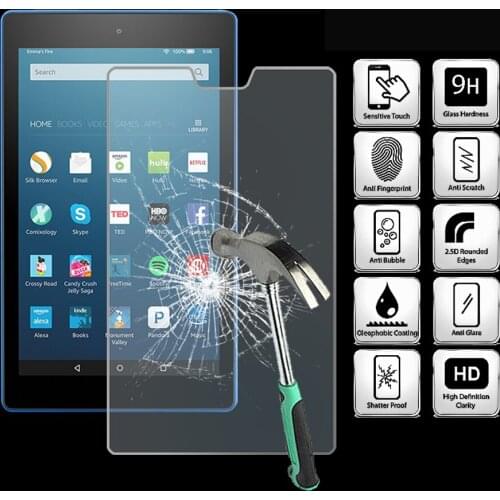 For Amazon Fire HD 8 (2016) alexa Tablet Ultra Clear Tempered Glass Screen Protector Anti-friction Proective Film