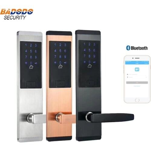 Smart Remote Bluetooth-compatibl Electronic Door lock Code APP control Door Lock Unlock With APP password IC card mechanical key