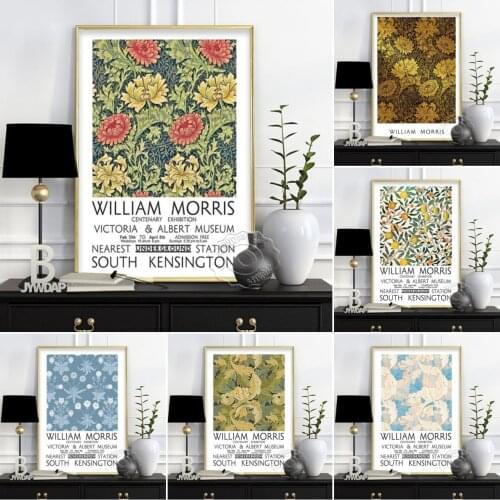 Vintage Victoria and Albert Museum, William Morris Art, Exhibition Museum Poster, Modern Art, Vintage Poster, Wall Art Poster