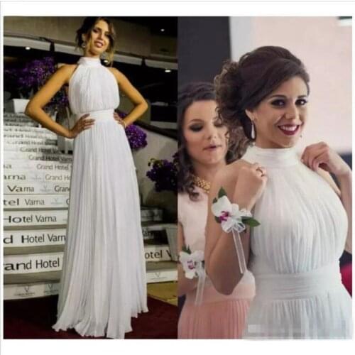 Robe de mariage Tulle Beach Wedding Dress Bohemian 2021 sashes Sexy Halter Neck Boho Bridal Gowns wedding gown Vestido de noiva