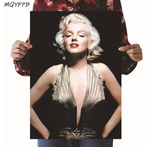 Celebrity Star Marilyn MonroeKraft Paper Poster Family Decoration Wall Sticker Gift 50.5x35cm