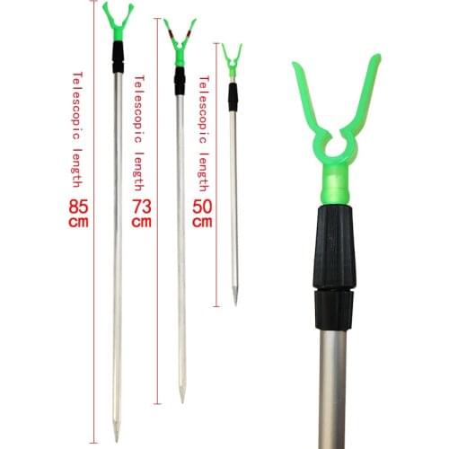 1pcs Aluminum Pole Rack Accesssories Holder Fishing Rod Sports Stand Bracket 2 Sections Adjustable Telescopic V Holder