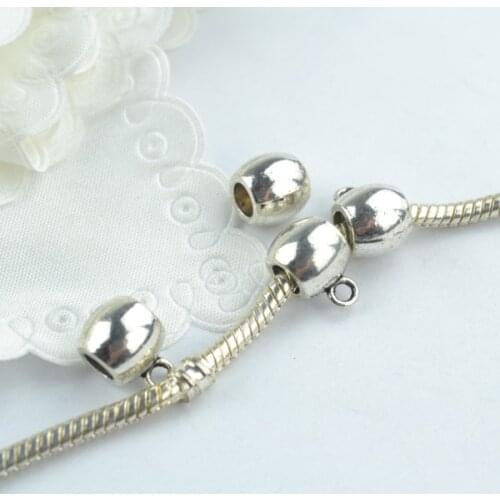 17 pcs Zinc Alloy Bead DIY European bag big hole metal connector Beads Fits Charm Bracelets Necklaces Pendants making 18197