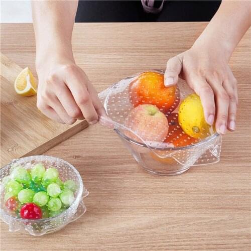 2/3/5pcs silicone cling film reusable microwave oven bowl lid stretch sealing lid food preservation lid kitchen tool placemat