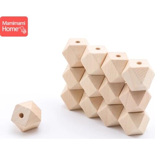 5pc 10mm-20mm Maple Wooden Hexagon Beads Baby Teether DIY Nursing Bracelets Pacifier Pendant Wooden Blank ChildrenS Goods Toys