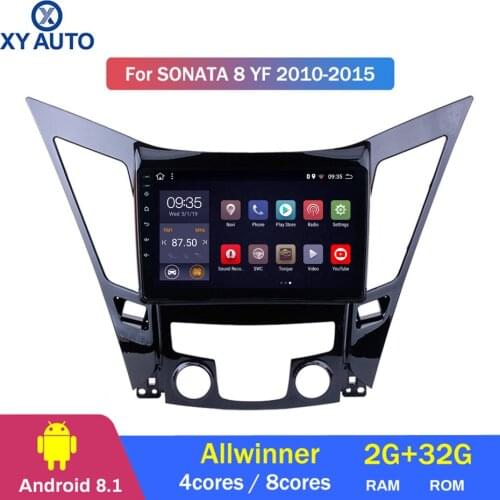 9 inch 2.5D IPS HD multi-touch screen Android8.1 2G RAM 32G ROM NAVI For HYUNDAI Sonata 8/YF 2010-2015 with Bluetooth USB WIFI